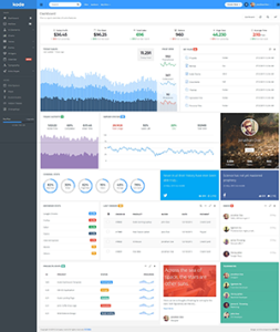 蓝色数据统计cms后台模板-IT谷